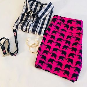 Crown & Ivy Pink Navy Elephant Women’s Shorts